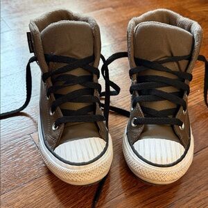 Converse Kids Brown and Black High-Top Sneakers